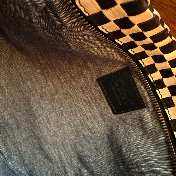 CLARE V Grand Fanny • Black/Cream Woven Checker ♥️ - Picture 5 of 6